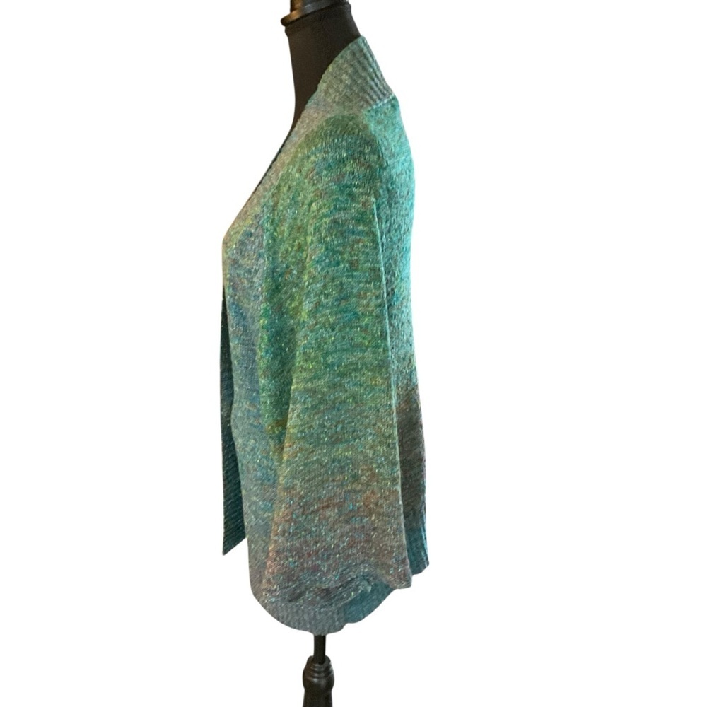 Coldwater Creek Multicolor Knit Blazer Cardigan Jacket Small - Picture 3 of 9